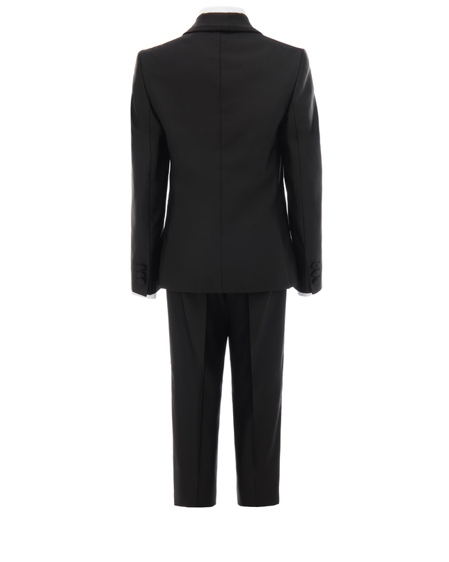 kids atelier moustache Black Glitter Trim Suit