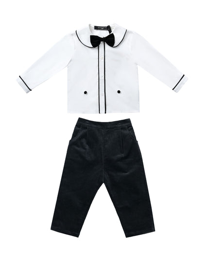 kids atelier moustache Classic Black Formal Set