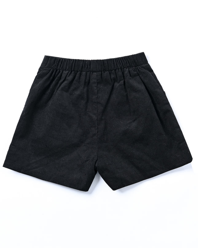kids atelier moustache Black & White Shorts Set