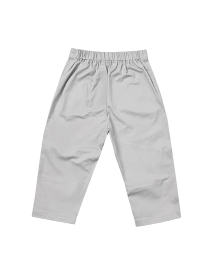 kids atelier moustache White & Grey Formal Set