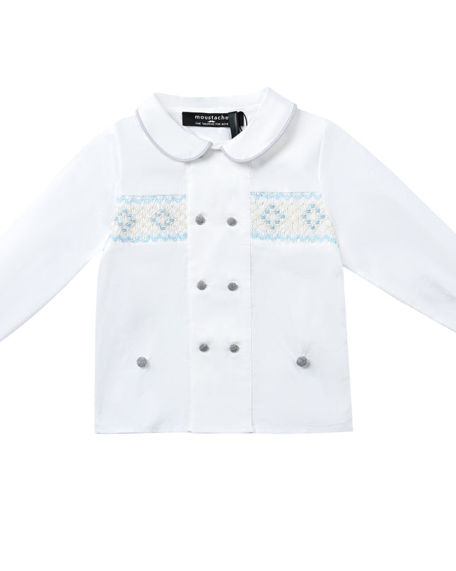 kids atelier moustache White & Grey Classic Baby Set