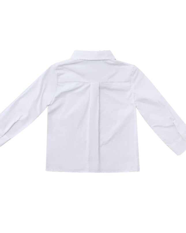 kids atelier moustache Cream Satin Formal Set