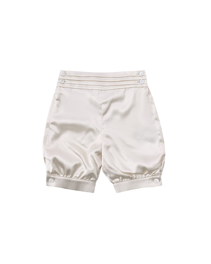 kids atelier moustache Cream Satin Formal Set