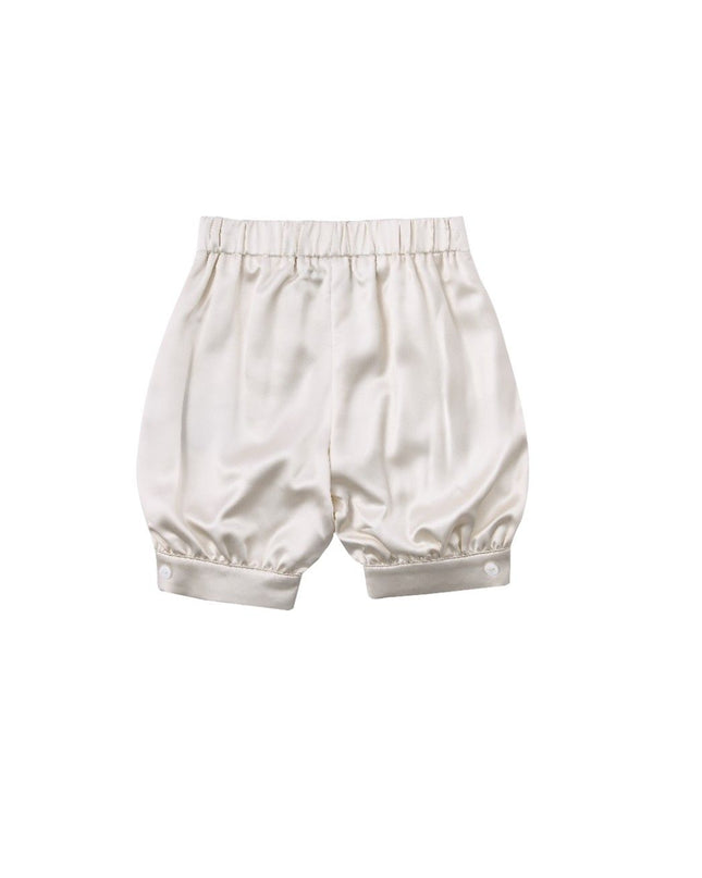 kids atelier moustache Cream Satin Formal Set