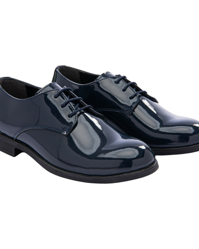 Moustache Little Boy's & Boy's Open Lace Dress Shoes - Navy - Size 4 (Child) Moustache Little Boy's & Boy's Open Lace Dress Shoes - Navy - Size 4 (Child)