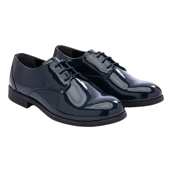 Navy Patent Lace Dress Shoes - kids atelier Navy Patent Lace Dress Shoes - kids atelier