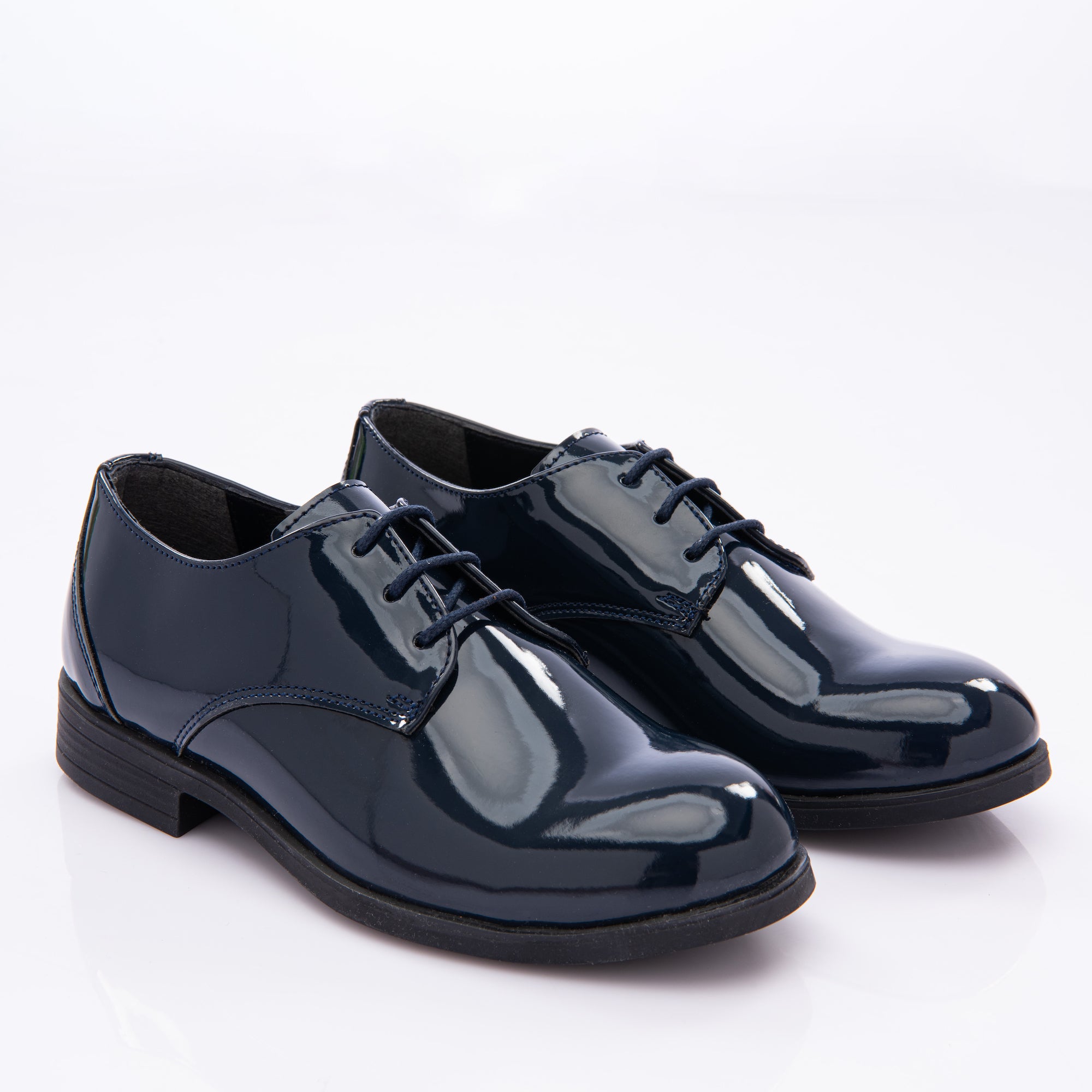 Navy Patent Lace Dress Shoes kids atelier