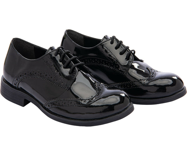 Moustache Little Boy's & Boy's Brogue Style Dress Shoes - Black