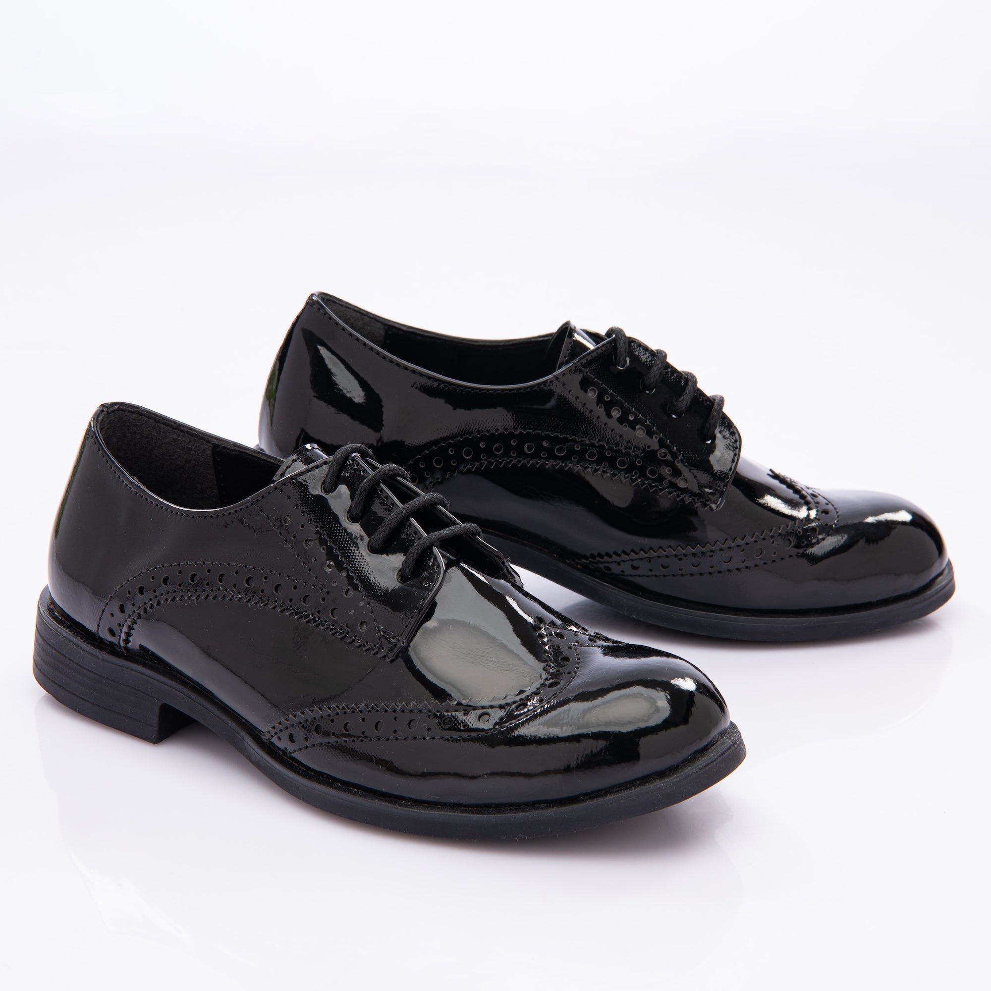 Moustache Little Boy's & Boy's Brogue Style Dress Shoes - Black Moustache Little Boy's & Boy's Brogue Style Dress Shoes - Black