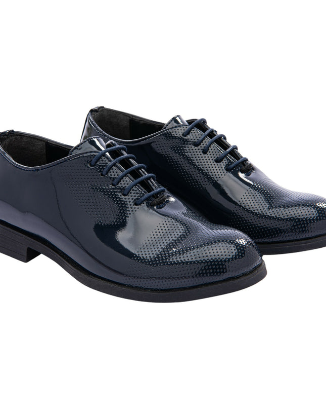 Moustache Navy Closed Lace Dress Shoes | 34 | Rubber | Adult | Kids | Maisonette Moustache Navy Closed Lace Dress Shoes | 34 | Rubber | Adult | Kids | Maisonette