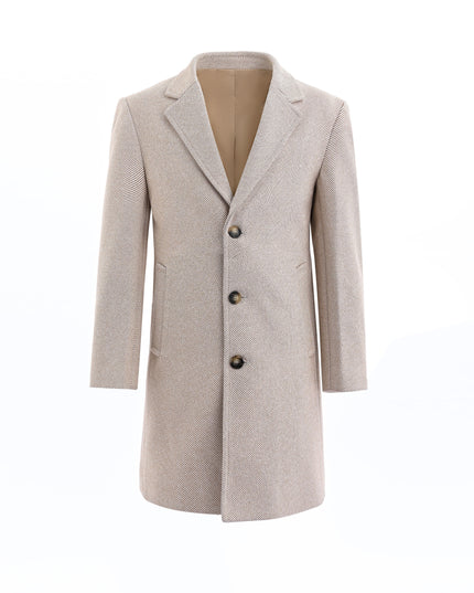 kids atelier moustache Beige Wool Overcoat