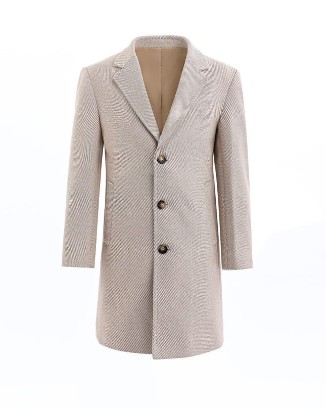 kids atelier moustache Beige Wool Overcoat