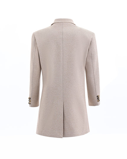 kids atelier moustache Beige Wool Overcoat