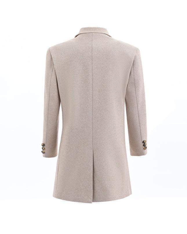 kids atelier moustache Beige Wool Overcoat