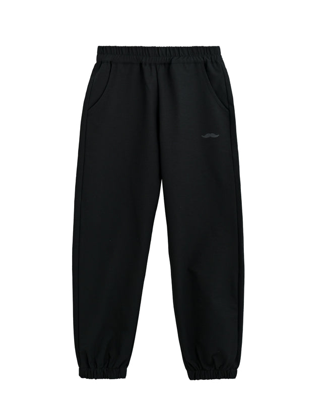 kids atelier moustache Black Sweatpants with Logo Detail