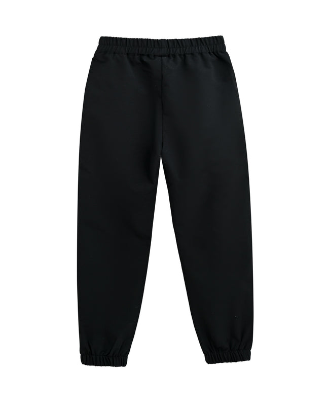 kids atelier moustache Black Sweatpants with Logo Detail