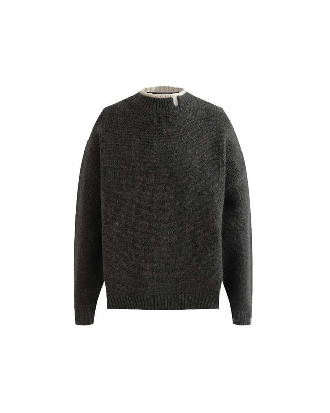 kids atelier moustache Dark Gray Classic Knit Sweater