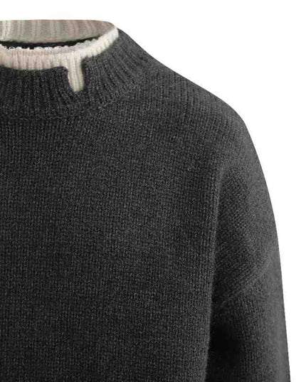 kids atelier moustache Dark Gray Classic Knit Sweater