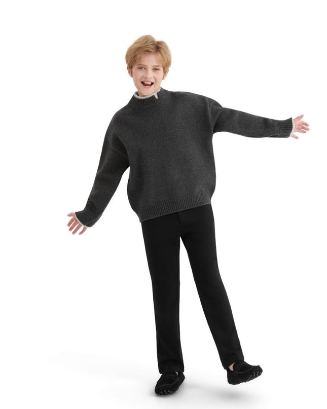 kids atelier moustache Dark Gray Classic Knit Sweater