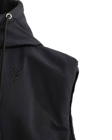 kids atelier moustache Black Hooded Puffer Vest