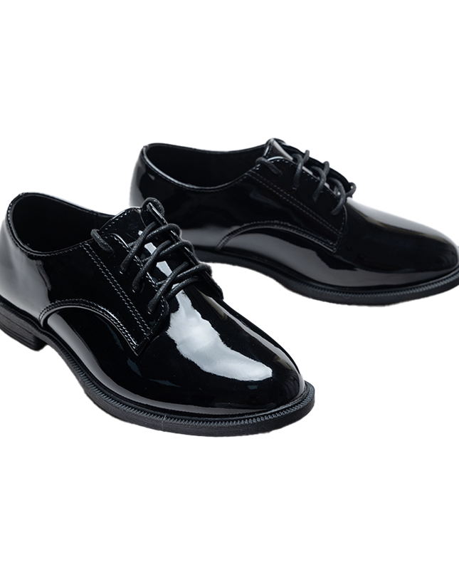 kidsatelier-moustache-Black-Oxford-Laced-Dress-Shoes