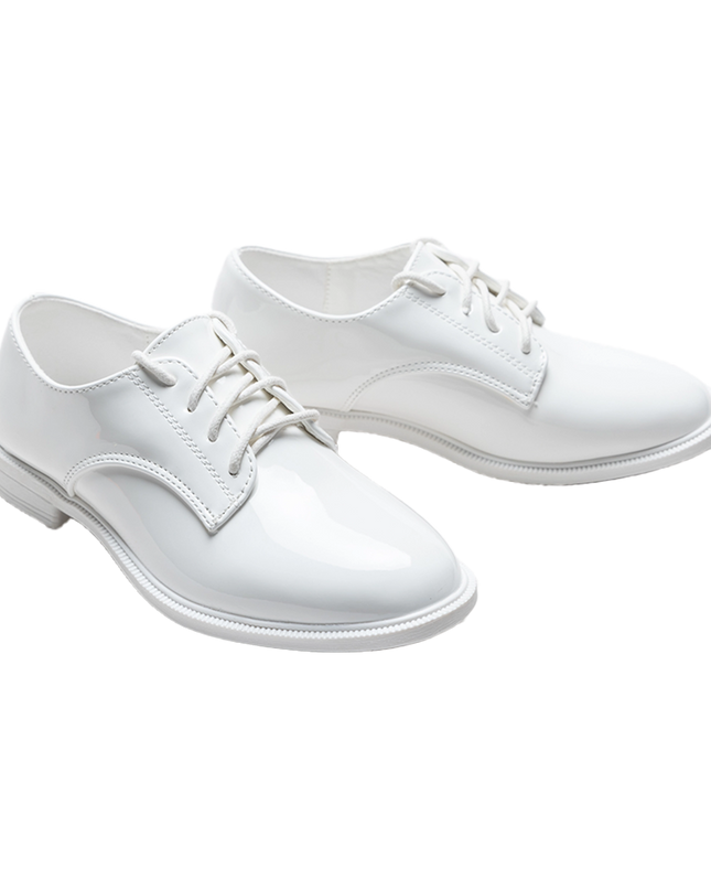 kidsatelier-moustache-White-Oxford-Laced-Dress-Shoes