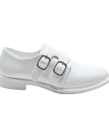 kidsatelier-moustache-White-Patent-Buckle-Loafers