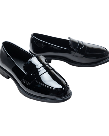 kidsatelier-moustache-Black-Patent-Penny-Loafers