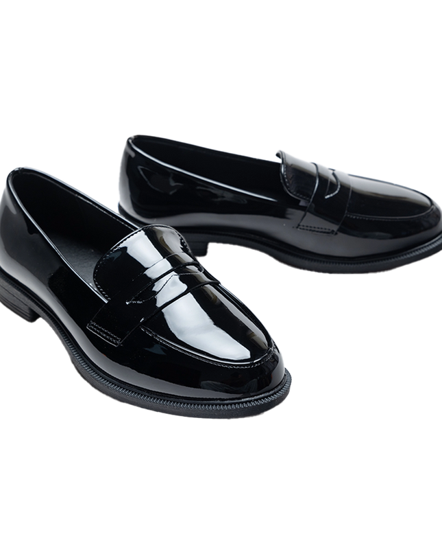 kidsatelier-moustache-Black-Patent-Penny-Loafers