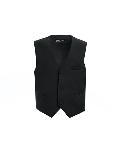kids atelier moustache Black Vest Bow Tie Set