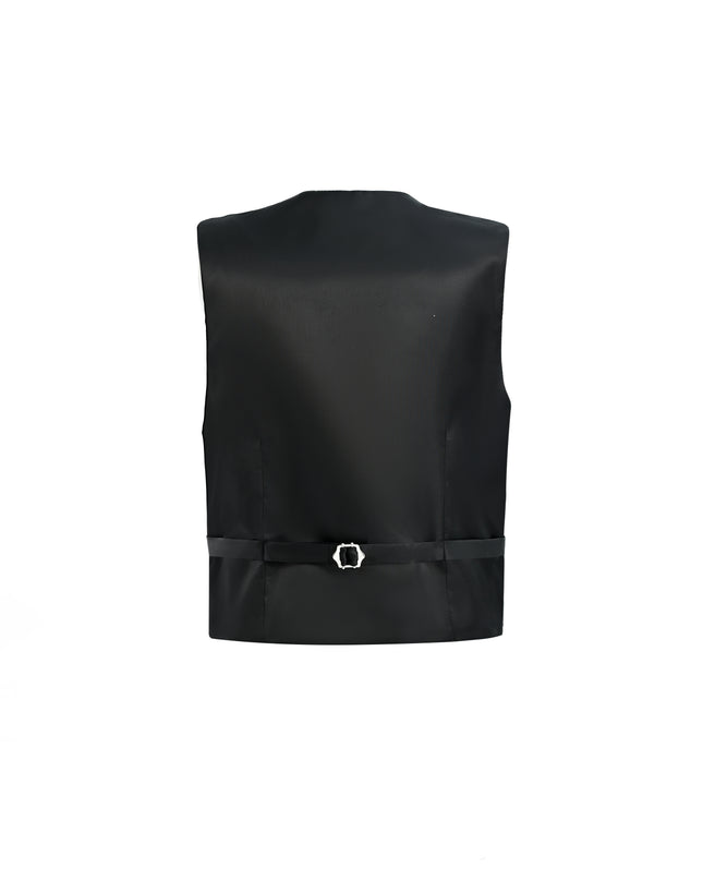 kids atelier moustache Black Vest Bow Tie Set