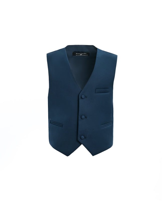kids atelier moustache Navy Vest Bow Tie Set