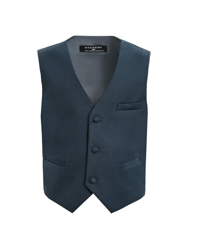 kids atelier moustache Gray Vest Bow Tie Set