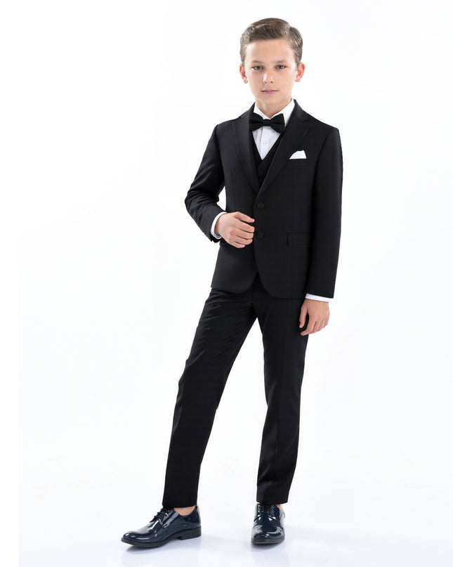 kidsatelier-moustache-Black-Peak-Lapel-Tuxedo-Set