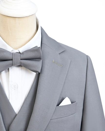kidsatelier-moustache-Light-Gray-Peak-Lapel-Tuxedo-Set