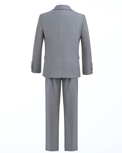 kidsatelier-moustache-Light-Gray-Peak-Lapel-Tuxedo-Set