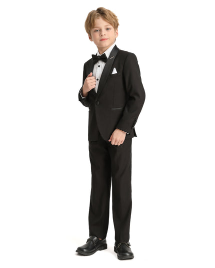 kidsatelier-moustache-Black-Moustache-Shawl-Lapel-Tuxedo-Set