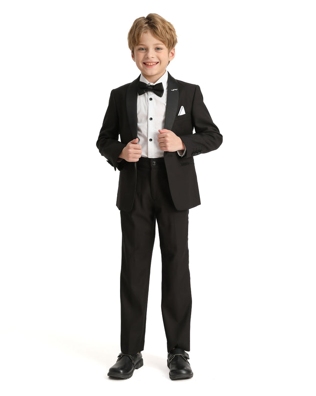 kidsatelier-moustache-Black-Moustache-Shawl-Lapel-Tuxedo-Set