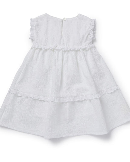 Kids Atelier-Off White-White Ruffled Dress