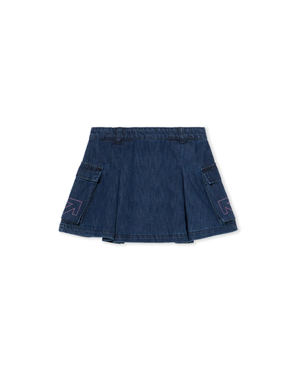 Type Logo Denim Skirt
