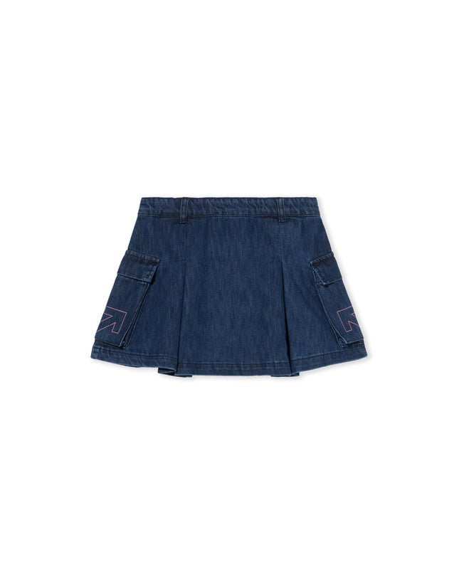 Type Logo Denim Skirt