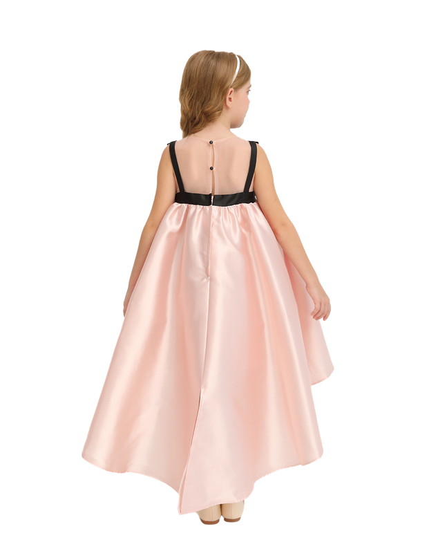 Pink Dress Black Bow Ophelia Dress