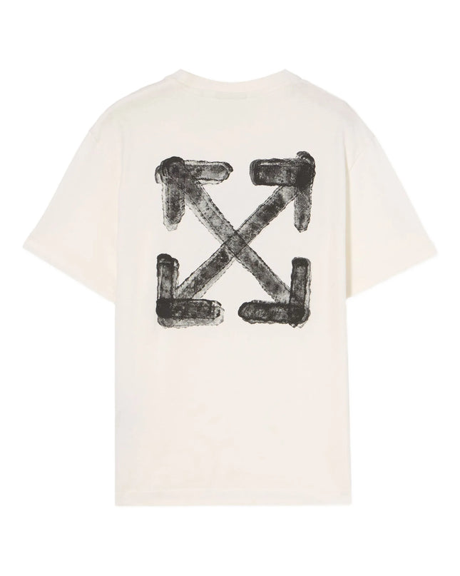 kids atelier off-white White Arrow Sponge T-Shirt