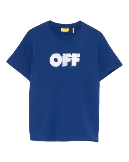 kids atelier off-white Blue Arrow Sponge T-Shirt