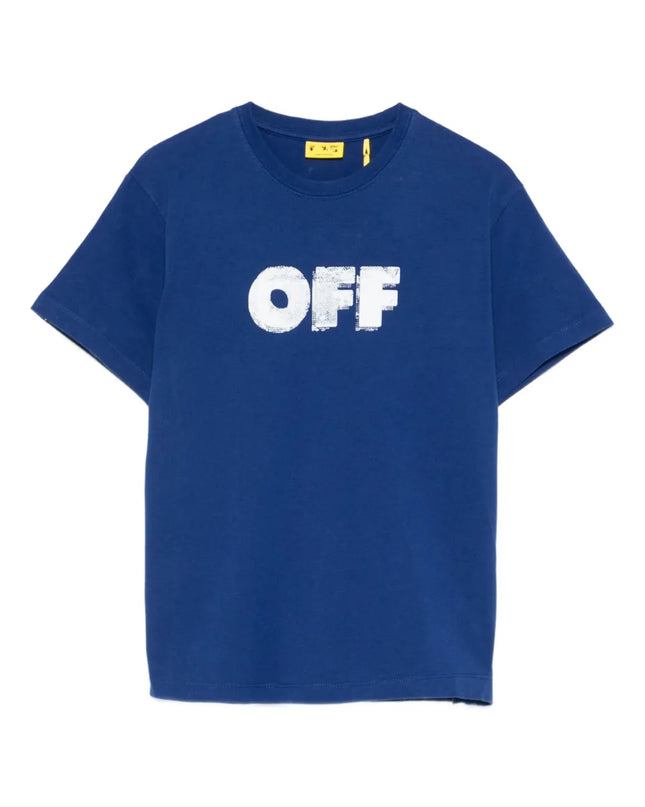 kids atelier off-white Blue Arrow Sponge T-Shirt
