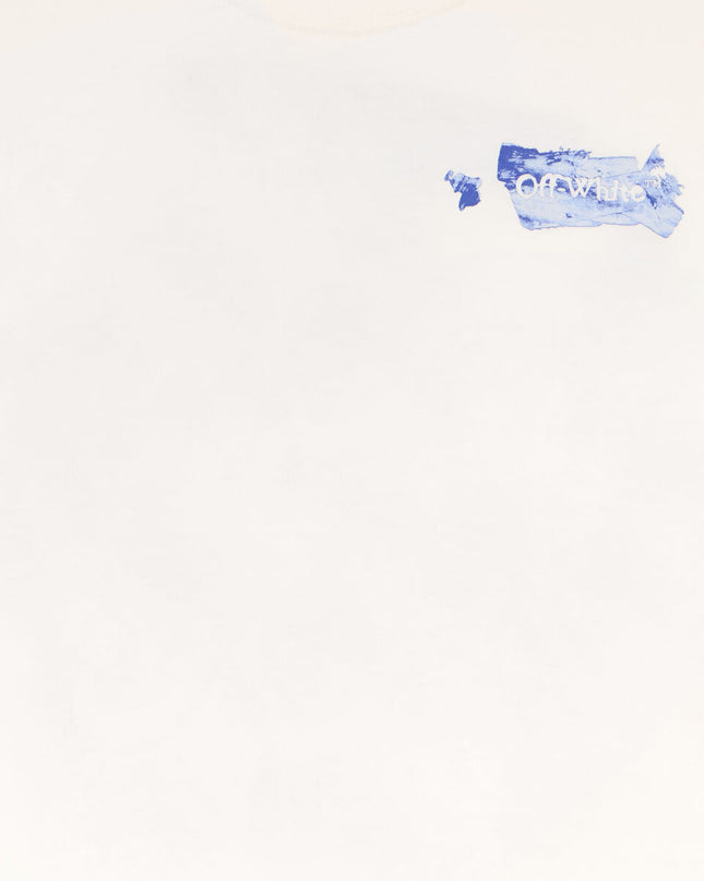 kids atelier off-white White Arrow Acrylic T-Shirt