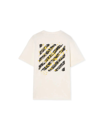 kids atelier off-white White Diagonal Splat Logo T-Shirt
