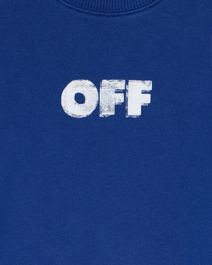 kids atelier off-white Blue Arrow Sponge Crewneck Logo Sweatshirt