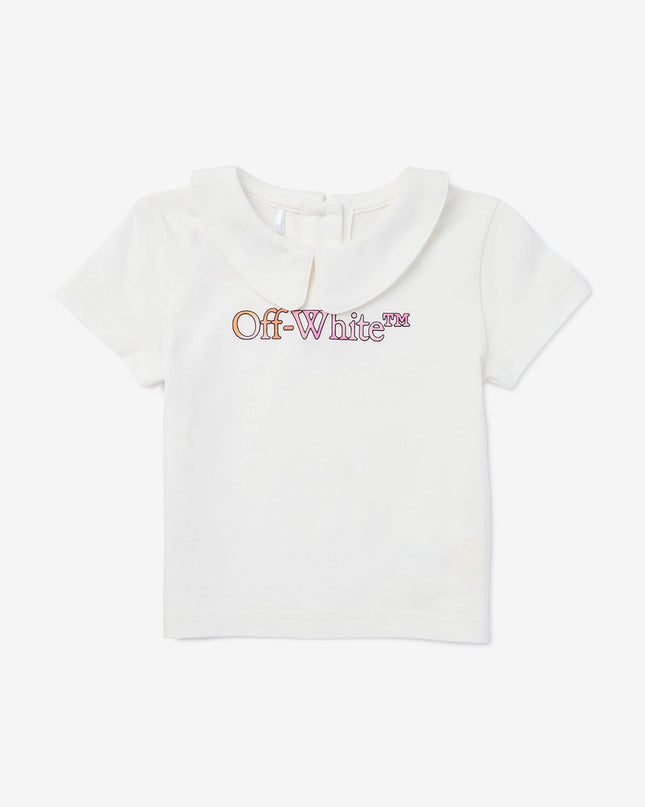 kids atelier off-white White Bookish Watercolor TEE