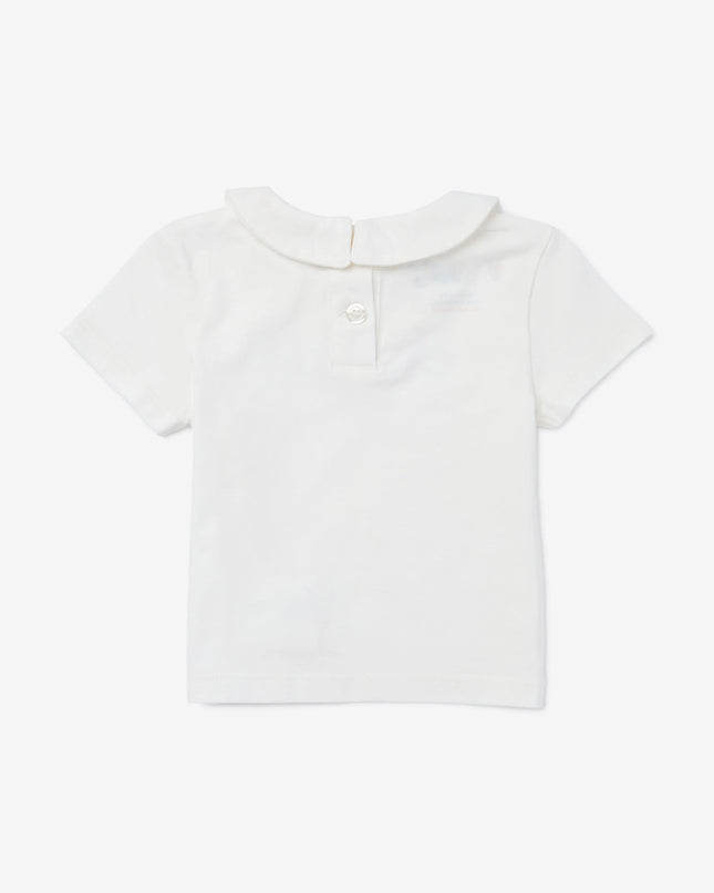 kids atelier off-white White Bookish Watercolor TEE